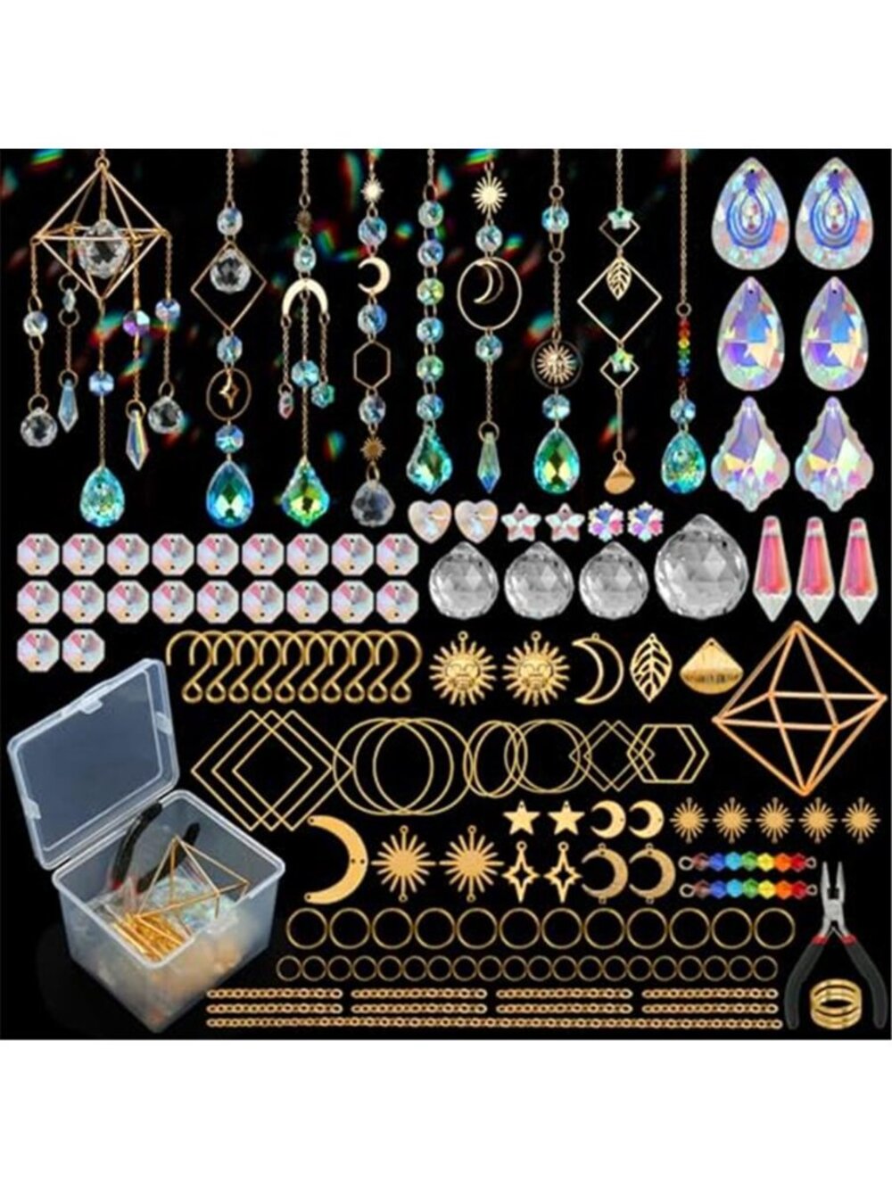 DIY Suncatchers, 400 pcs Sun Catchers Making Supplies Kit Art and Crafts